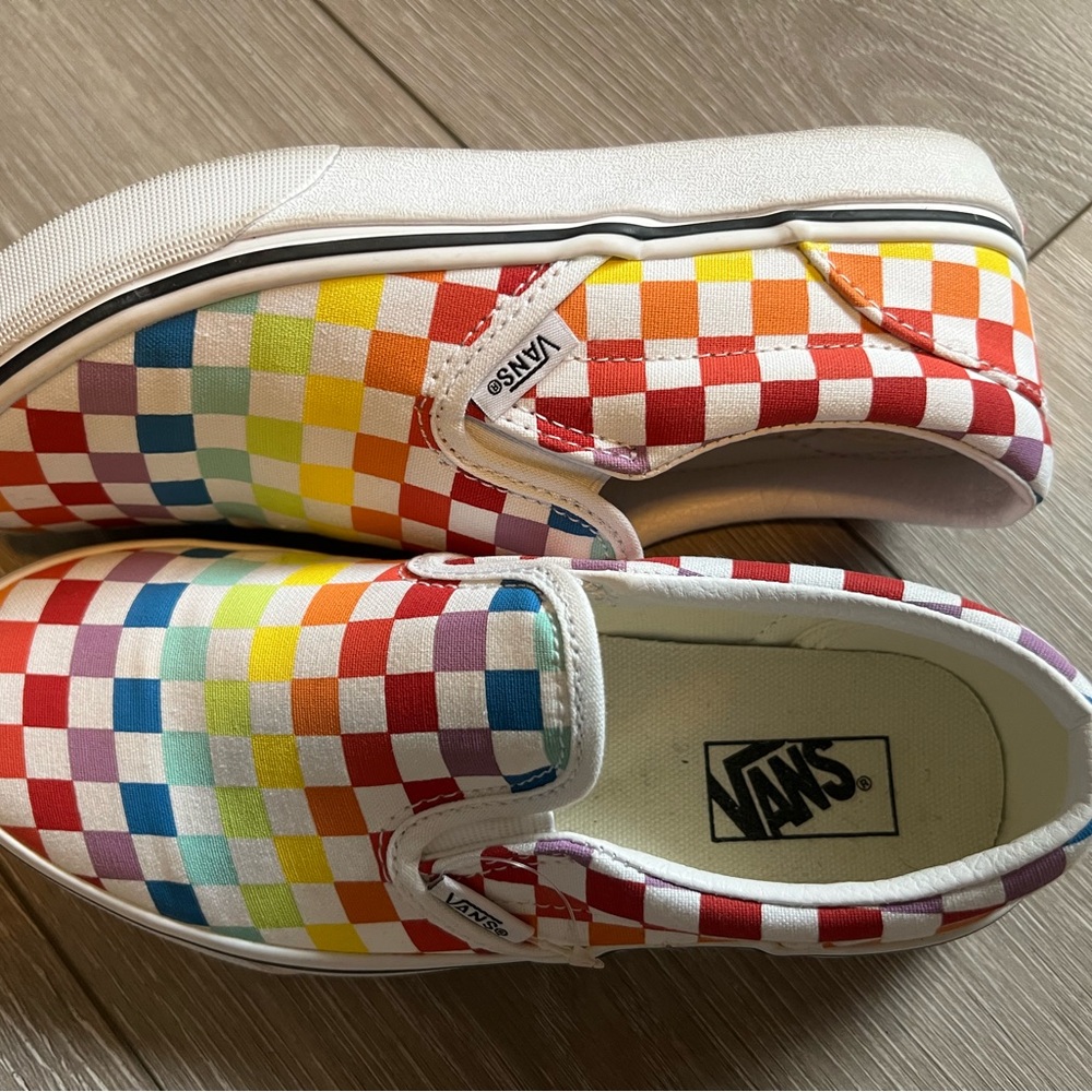 Vans Kids' Multicolor Checkered Classic Slip-On Shoes